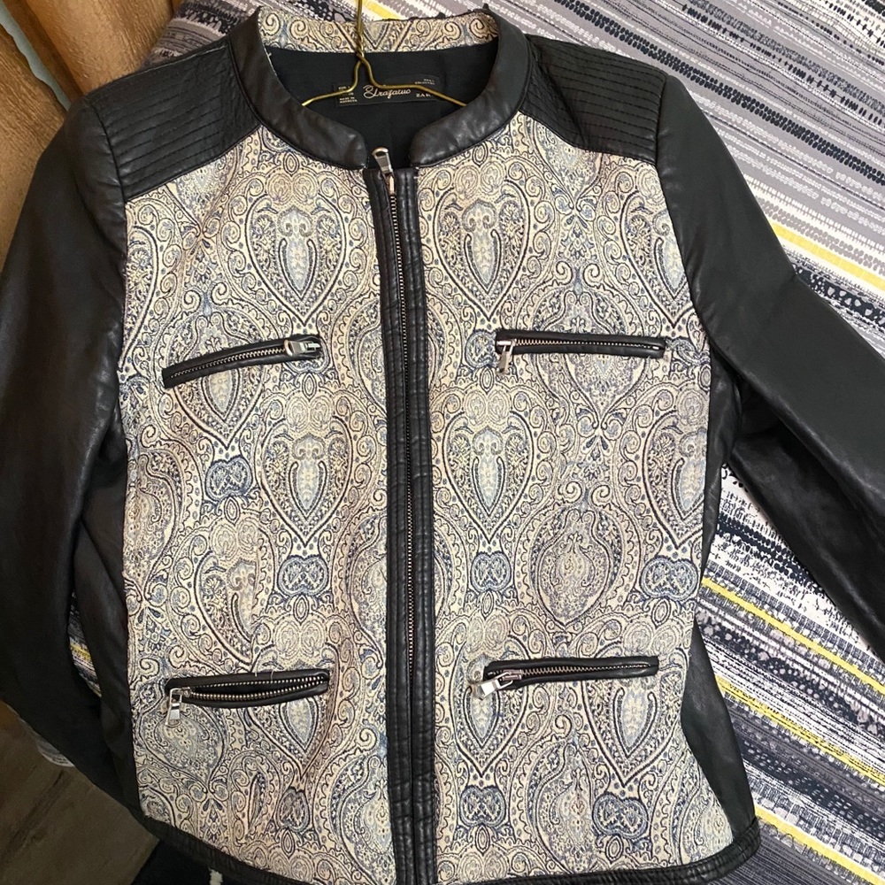 Zara faux leather jacket